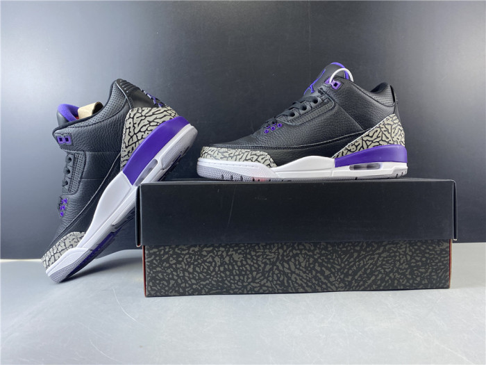 Air Jordan 3 Retro Black Court Purple CT8532-050