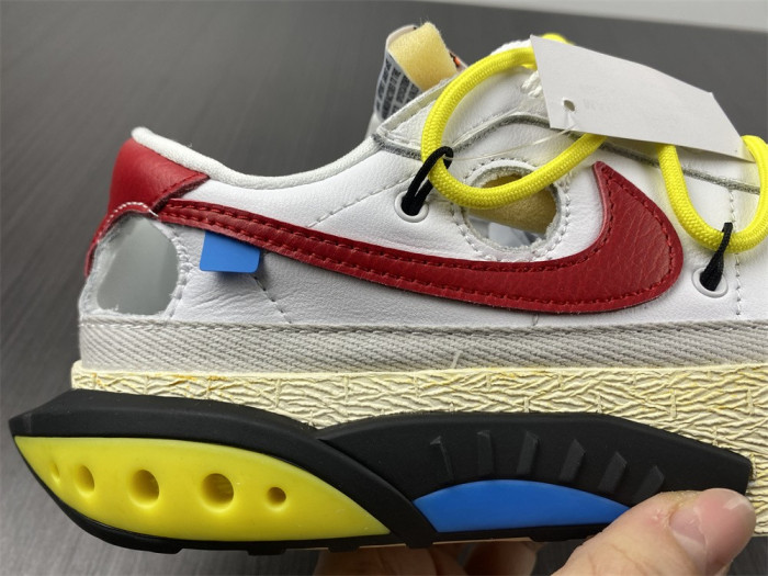 Off-White x Nike Blazer Low "White/University Red" DH7863-100