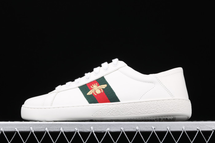 GUCC Ace Embroidered Low-Top Sneaker white with bee ‎429446 02JP0 9064