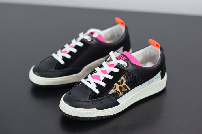 GGD Women’s fuchsia and leopard-print Yeah sneakers